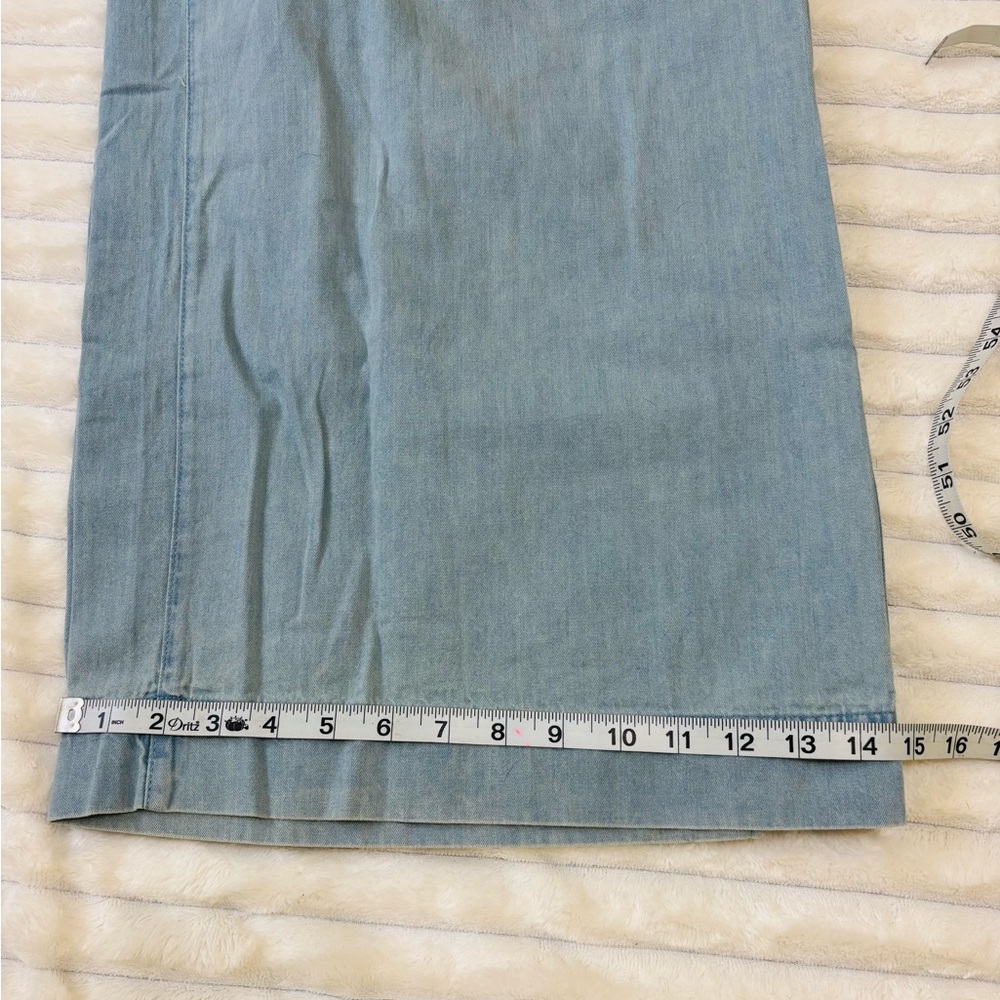 Aerie twill cutout jumpsuit, sz S | boho wide leg denim summer cropped overalls - Picture 13 of 13